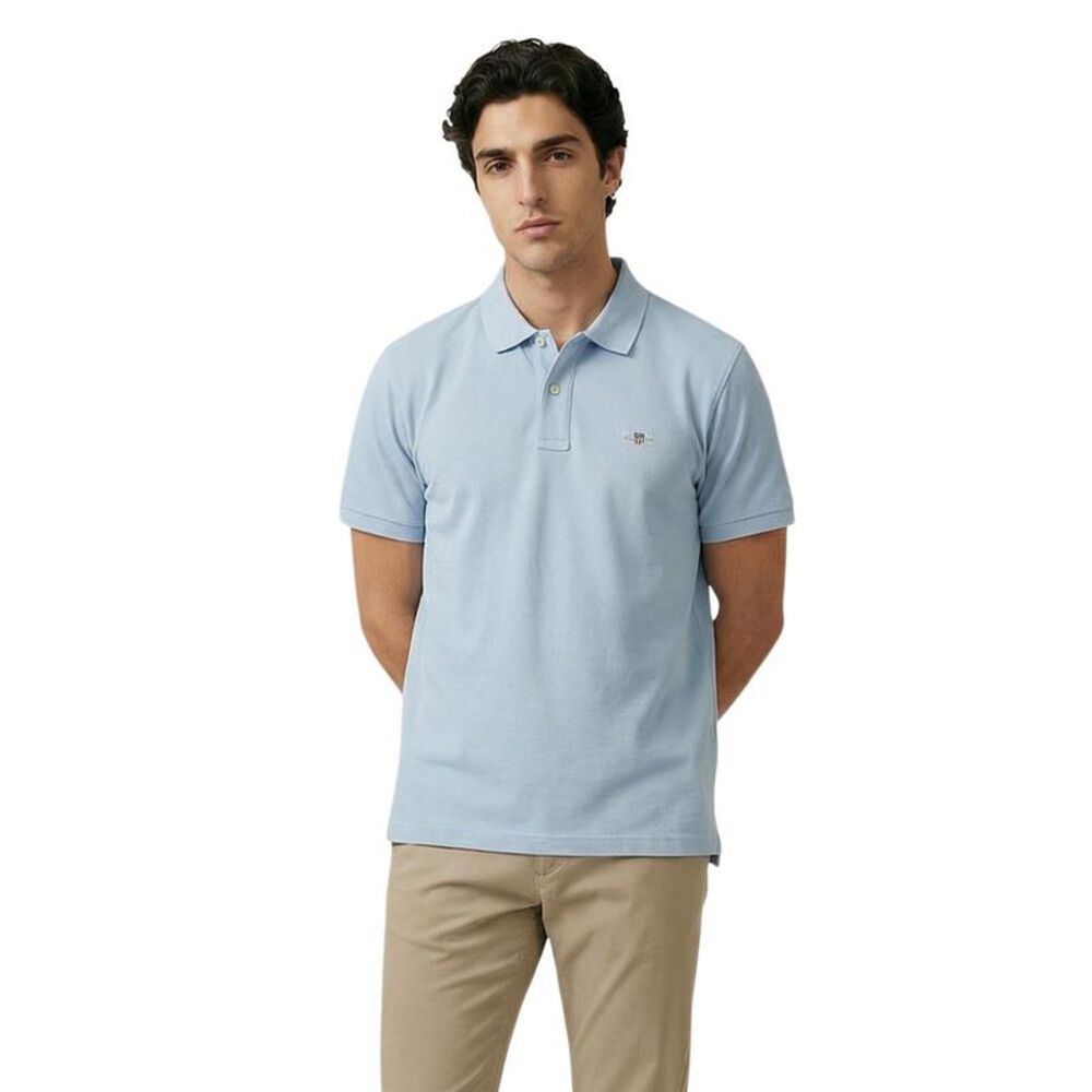 Gant Blue Cotton Polo Men's Shirt